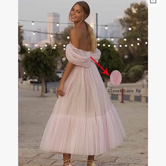 NEW White Sweetheart Lace Up Dress - Picture 3 of 17